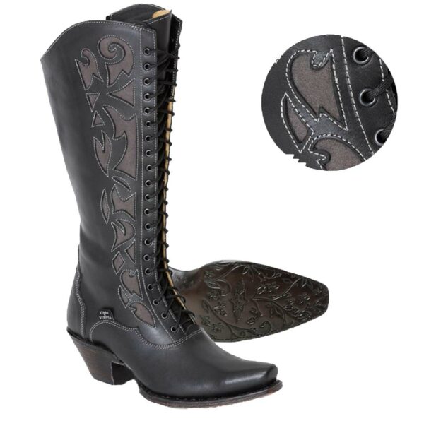 WBL-30 boots western country noir Stars and Stripes femme