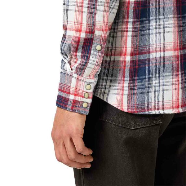 Wrangler Western Shirt Camicia Uomo, Rosso Ruby Wine, Taglia L, In Misto Cotone, Casual Regolare