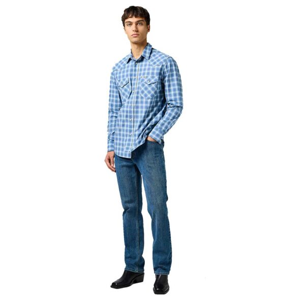 112362764-WESTERN-SHIRT-BLUE-Wrangler-bleu-country-western-homme