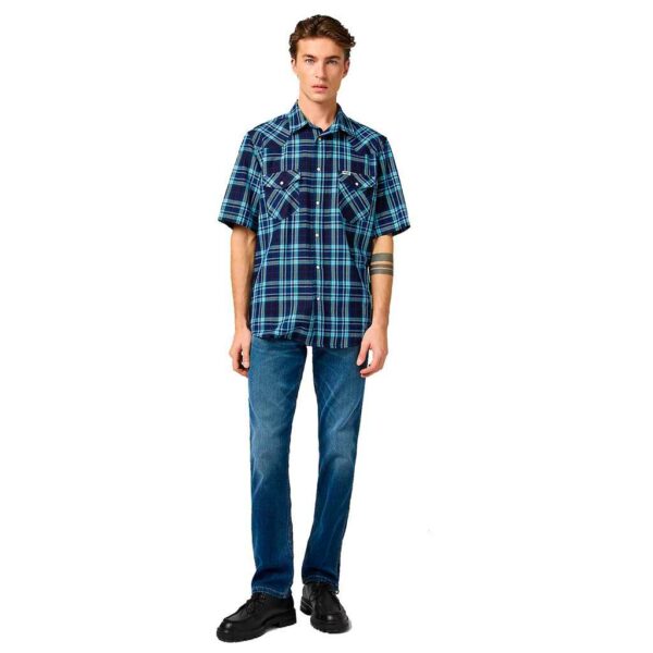 112362899-SHORT-SLEEVE-WESTERN-Wrangler-bleu-country-western-homme