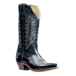 4945 Bottes Boulet western country bout pointue noir femme