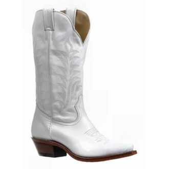 boulet-botte-country-western-femme-cuir-blanche-la-joya-western-Strasbourg
