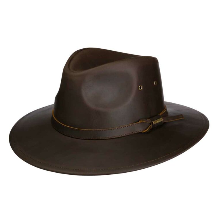 2797302 chapeau Stetson marron en cuir Western Buffalo Leather unisexe la joya western Strasbourg