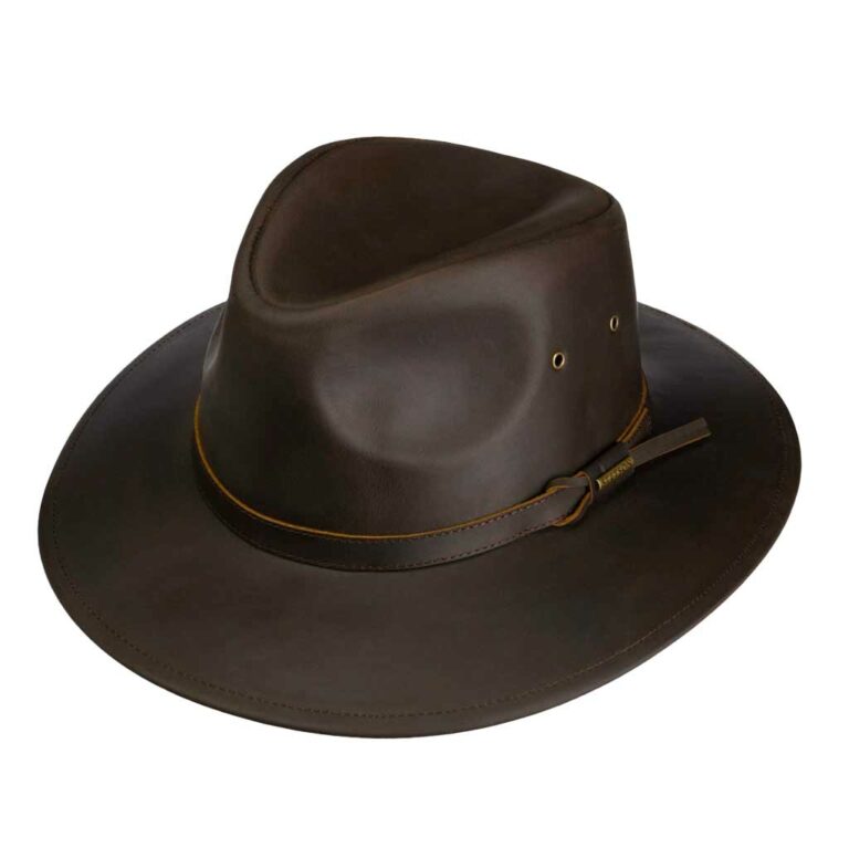 2797302 chapeau Stetson marron en cuir Western Buffalo Leather unisexe la joya western Strasbourg