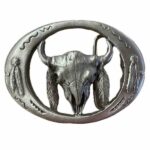 022025-8-Boucle de ceinture tete de vache country unisexe USA