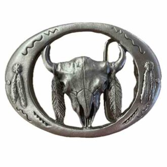 022025-8-Boucle de ceinture tete de vache country unisexe USA