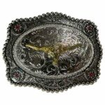 BKC13002 Boucle de ceinture country western tete de vache unisexe