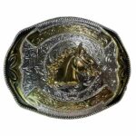 BKC3001 Boucle de ceinture country western tete de cheval unisexe