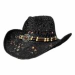 C5799 Chapeau country western couleur noir unisexe