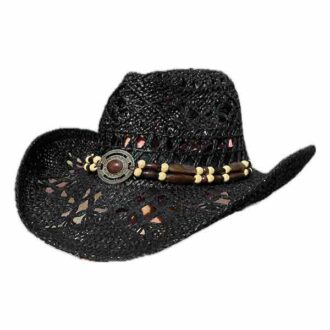 C5799-Chapeau-country-western-straw-couleur-noir-unisexe-la-joya-Strasbourg