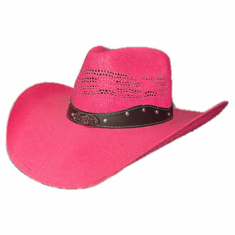 S1754-Chapeau-country-western-paille-couleur-rose-unisexe-la-joya-Strasbourg