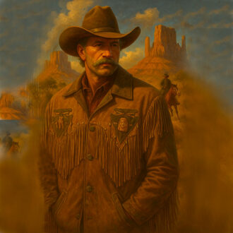 veste à frange en cuir made in Canada homme la joya western Strasbourg