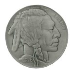 G-334 Boucle de ceinture réplique en nickel avec tête d'Indien USA