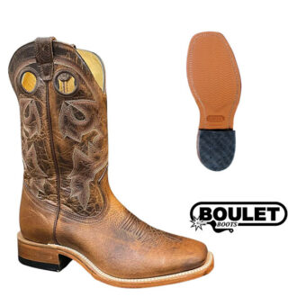 3024 boulet-botte-country-western-homme-cuir-marron-la-joya-western-Strasbourg