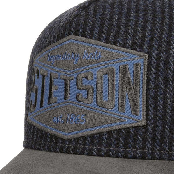 7740701 Stetson Trucker Cap Goat Suede Wool (bleu/gris) unisexe-country-western-USA-la-joya-western-Strasbourg