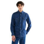 112378124 chemises Wrangler jean's homme bleu la joya western Strasbourg4