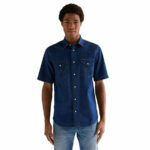 112378127-chemises--manche-courte-Wrangler-jean's-homme-bleu-la-joya-western-Strasbourg