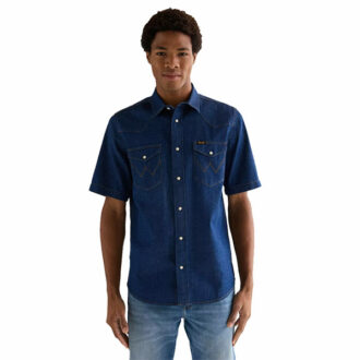 112378127-chemises--manche-courte-Wrangler-jean's-homme-bleu-la-joya-western-Strasbourg