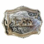 BKC2809 Boucle de ceinture cheval cactus country western unisexe