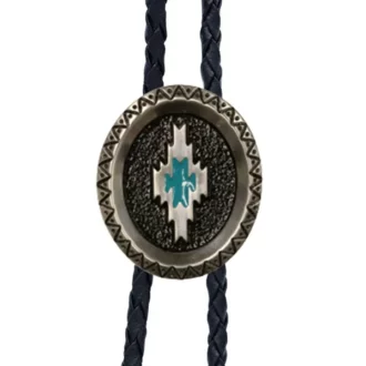 BT-4441-NFabrique-aux-Etats-Unis-Cravate-bolo-en-forme-de-tete-de-boeuf-avec-email-turquoise-Bolo-Tie-bolotie-USA-cravate-country-western-unisexe-la-joya-western-Strasbourg