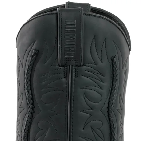 Mayura Boots 07 in Pull Grass Negro western country noir unisexe – Image 5