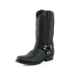 Mayura Boots 04 in Pull Grass Negro western country noir unisexe la joya western Strasbourg France