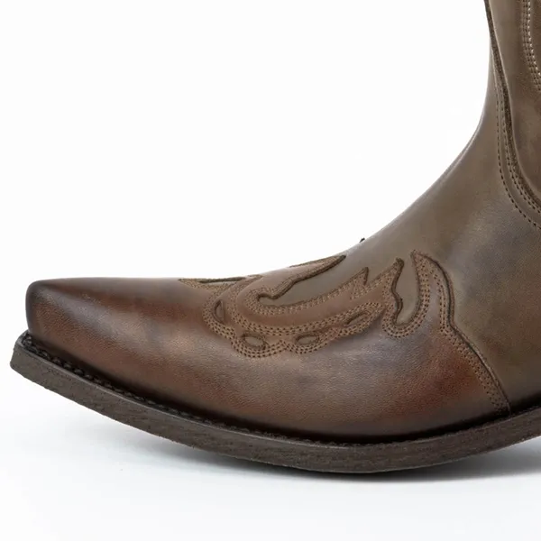 Mayura Boots 17 in Stbu Taupe / Stbu Ecotan marron western country unisexe – Image 5