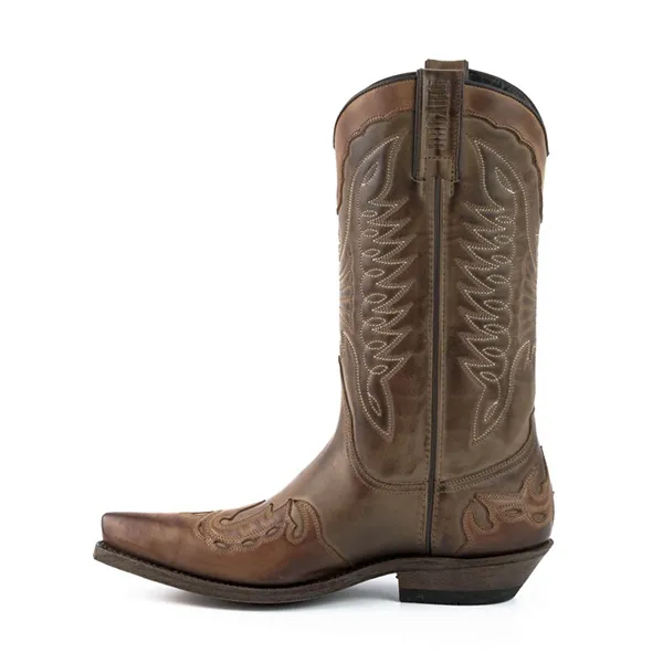 Mayura Boots 17 in Stbu Taupe / Stbu Ecotan marron western country unisexe – Image 3