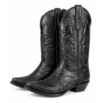 TUCSON-MEXICO-Sendra-botte-western-country-noir-SILLERO-NEGRO-unisexe-la-joya-western-Strasbourg