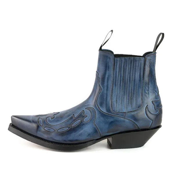 Bottes Mayura Austin 1931 bleues western country unisexe – Image 3