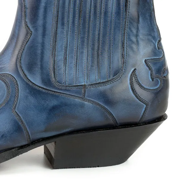 Bottes Mayura Austin 1931 bleues western country unisexe – Image 5