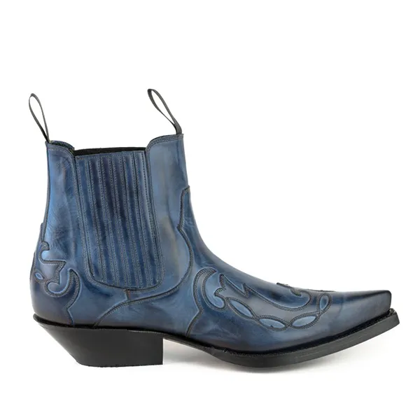 Bottes Mayura Austin 1931 bleues western country unisexe – Image 2