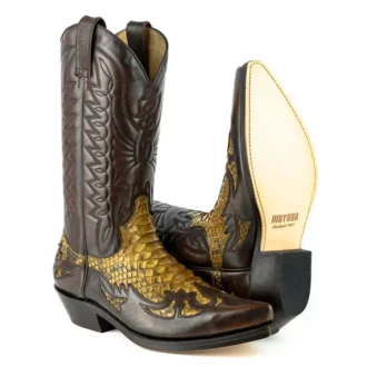 Mayura Boots 1935-C in Milanelo Zamora Camel 3 Phyton western country unisexe la joya western Strasbourg France