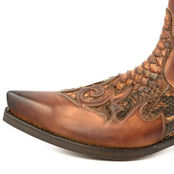 Mayura Boots ROCK 2500 Cognac Python western country unisexe – Image 6
