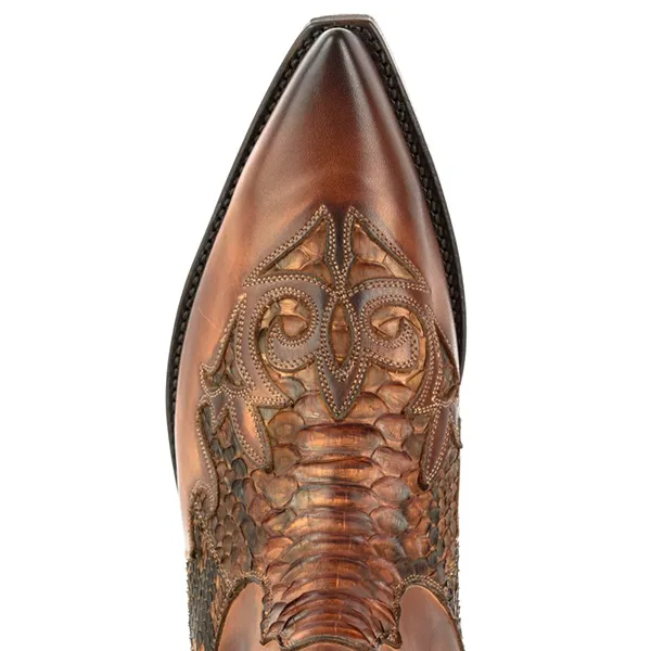 Mayura Boots ROCK 2500 Cognac Python western country unisexe – Image 7