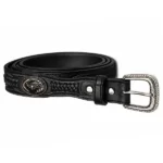 ceinture-noir-avec-tete-de-vache-unisexe-country-western-la-joya-western-Strasbourg