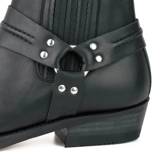 Mayura Boots 04 in Pull Grass Negro western country unisexe – Image 5
