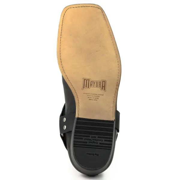 Mayura Boots 04 in Pull Grass Negro western country unisexe – Image 7