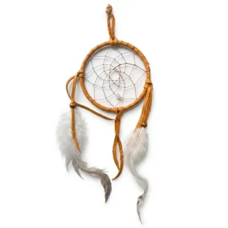 ref canada26-10,5F apteur de rêves (diamètre 10,5cm) AMERINDIEN HURON 5 Nations Canada-HURON-capteur-indien-Huron-Canada-la-joya-western-fait-main