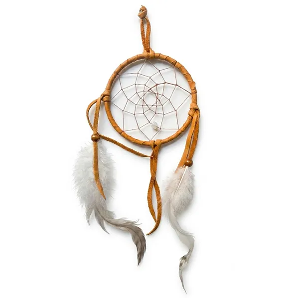 ref canada26-10,5F apteur de rêves (diamètre 10,5cm) AMERINDIEN HURON 5 Nations Canada-HURON-capteur-indien-Huron-Canada-la-joya-western-fait-main