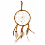 ref canada26-13B Capteur de rêves (diamètre 13cm) AMERINDIEN HURON 5 Nations Canada