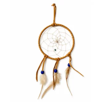 ref canada26-13C Capteur de rêves (diamètre 13cm) AMERINDIEN HURON 5 Nations Canada-HURON-capteur-indien-Huron-Canada-la-joya-western-fait-main