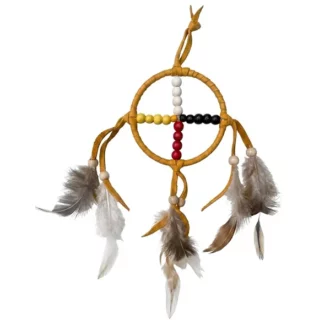 ref canada26-8A roue de medecine (diamètre 8cm) AMERINDIEN HURON 5 Nations Canada-HURON-capteur-indien-Huron-Canada-la-joya-western-fait-main