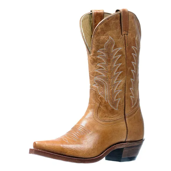4904 Boulet-botte-country-western-femme-cuir-marron-bou pointu la-joya-western-Strasbourg.