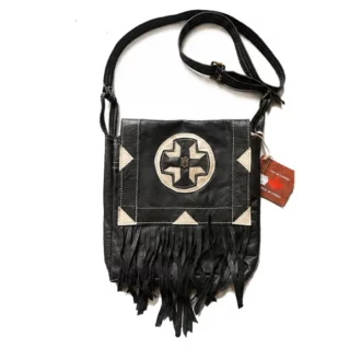 ref-SAC3-CANA022026 FLECHES Sac indien à franges Western Country Cuir made in CANADA unisexe la joya western Strasbourg