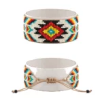 Bracelets Amerindien tressé avec perle style fait main unisexe