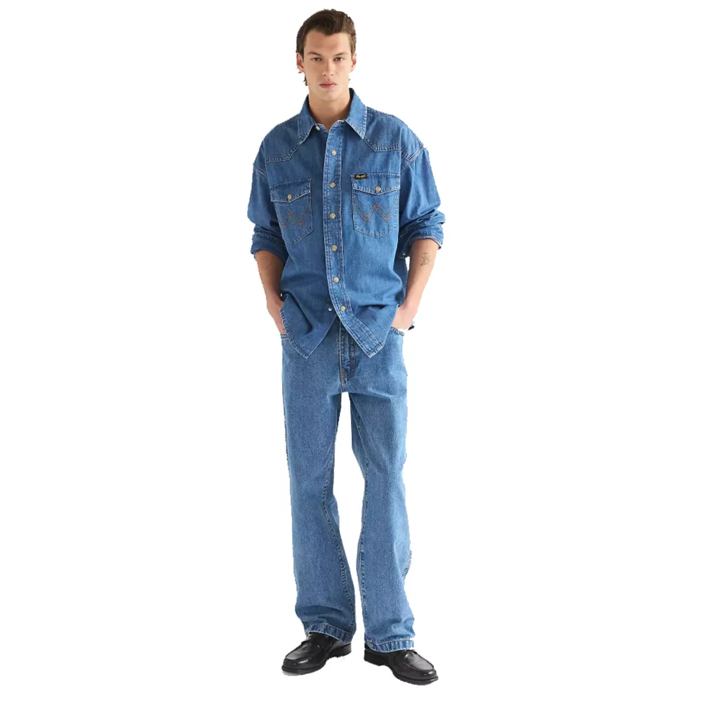 112386939 Chemise Wrangler Super Wrangler Oversized Western Shirt homme – Image 2
