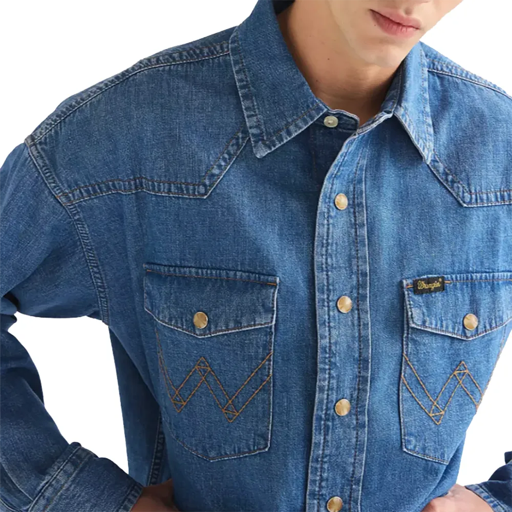 112386939 Chemise Wrangler Super Wrangler Oversized Western Shirt homme – Image 4