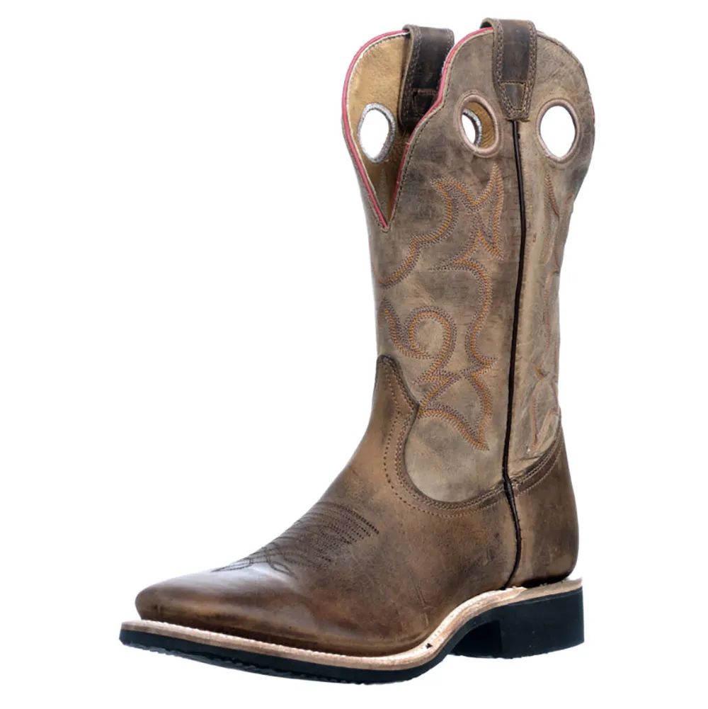 9347 Boulet-botte-country-western-homme-cuir-marron-bou carre la-joya-western-Strasbourg