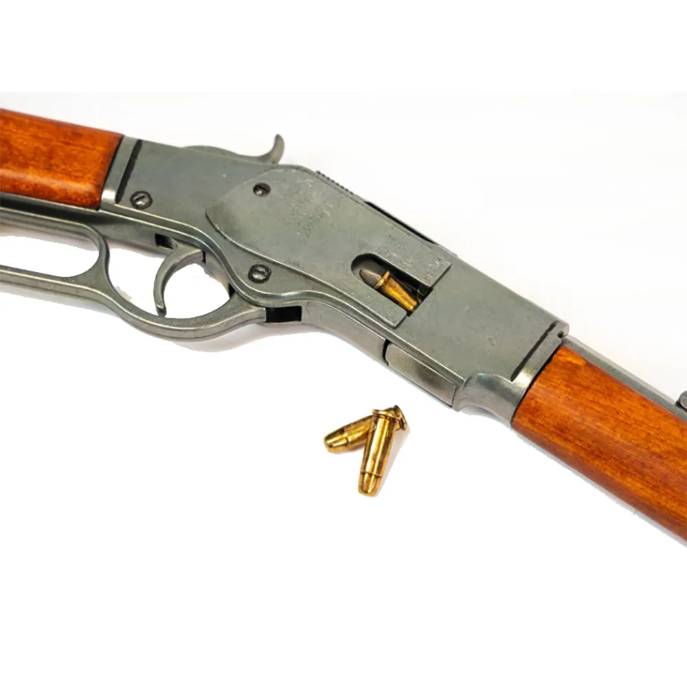 ref: P1325 Fusil Winchester Mod. 73, USA 1873. canon long argenté DENIX – Image 3
